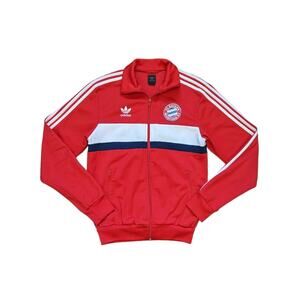 Y2K adidas Bayern Munich Track Jacket FC Bayern Munchen EV Red Soccer Football